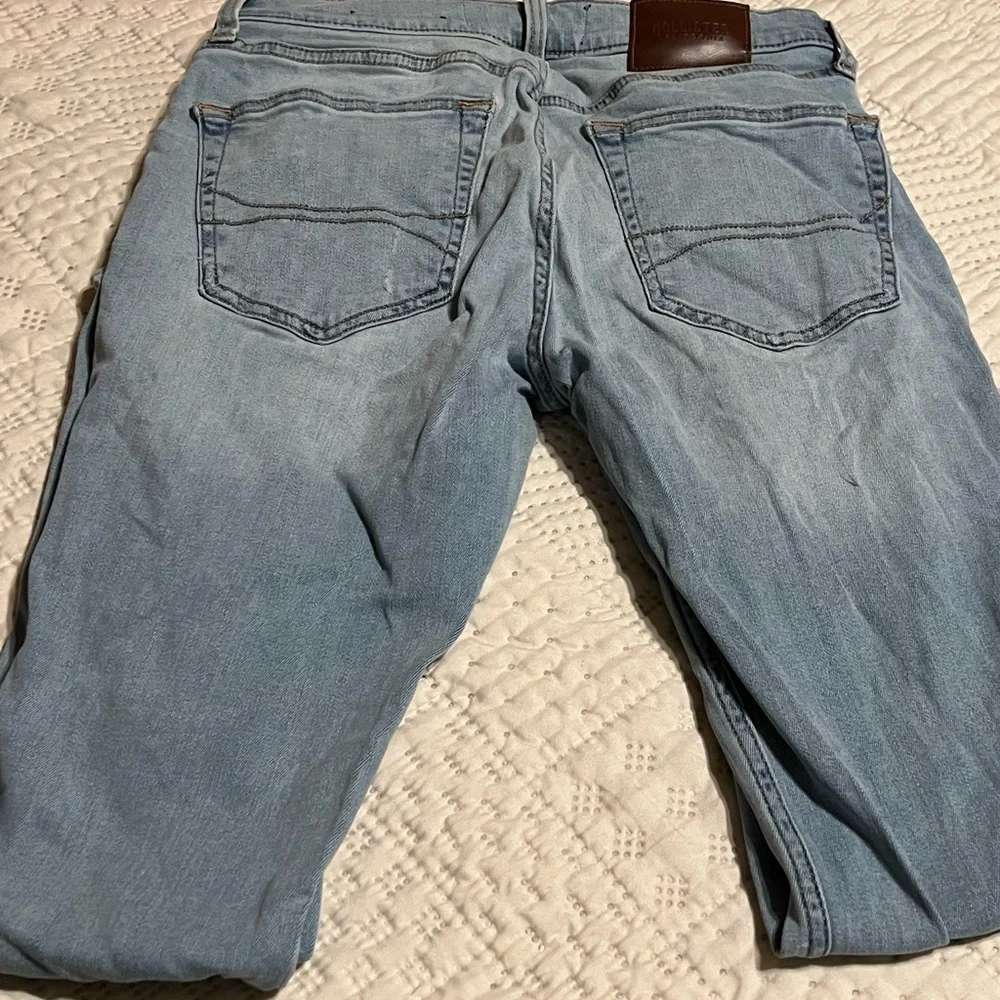 Hollister Skinny Jeans Light wash  Advanced Stretch 32x32  Bleach splatter - Picture 6 of 6